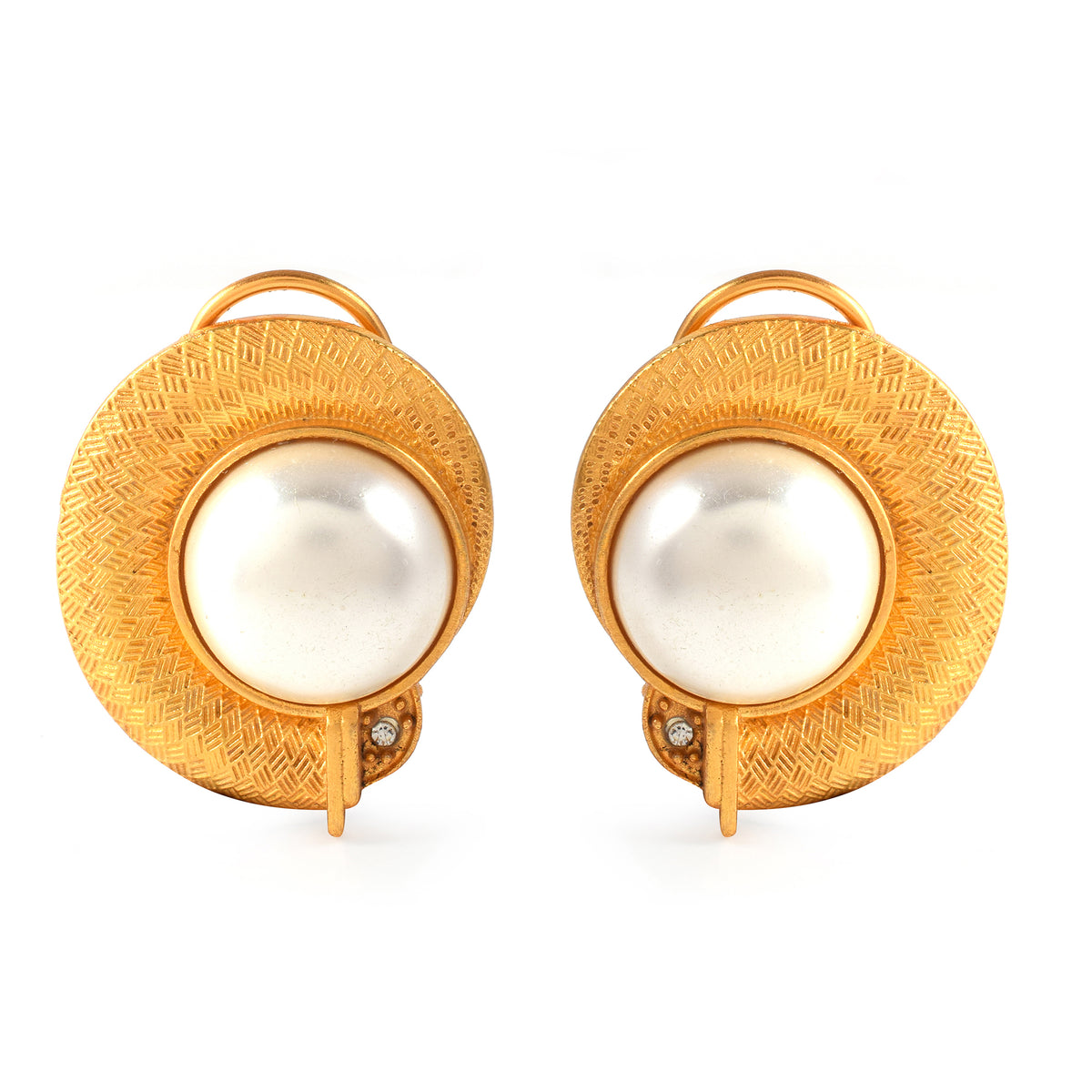Shell Pearl Gold Earrings