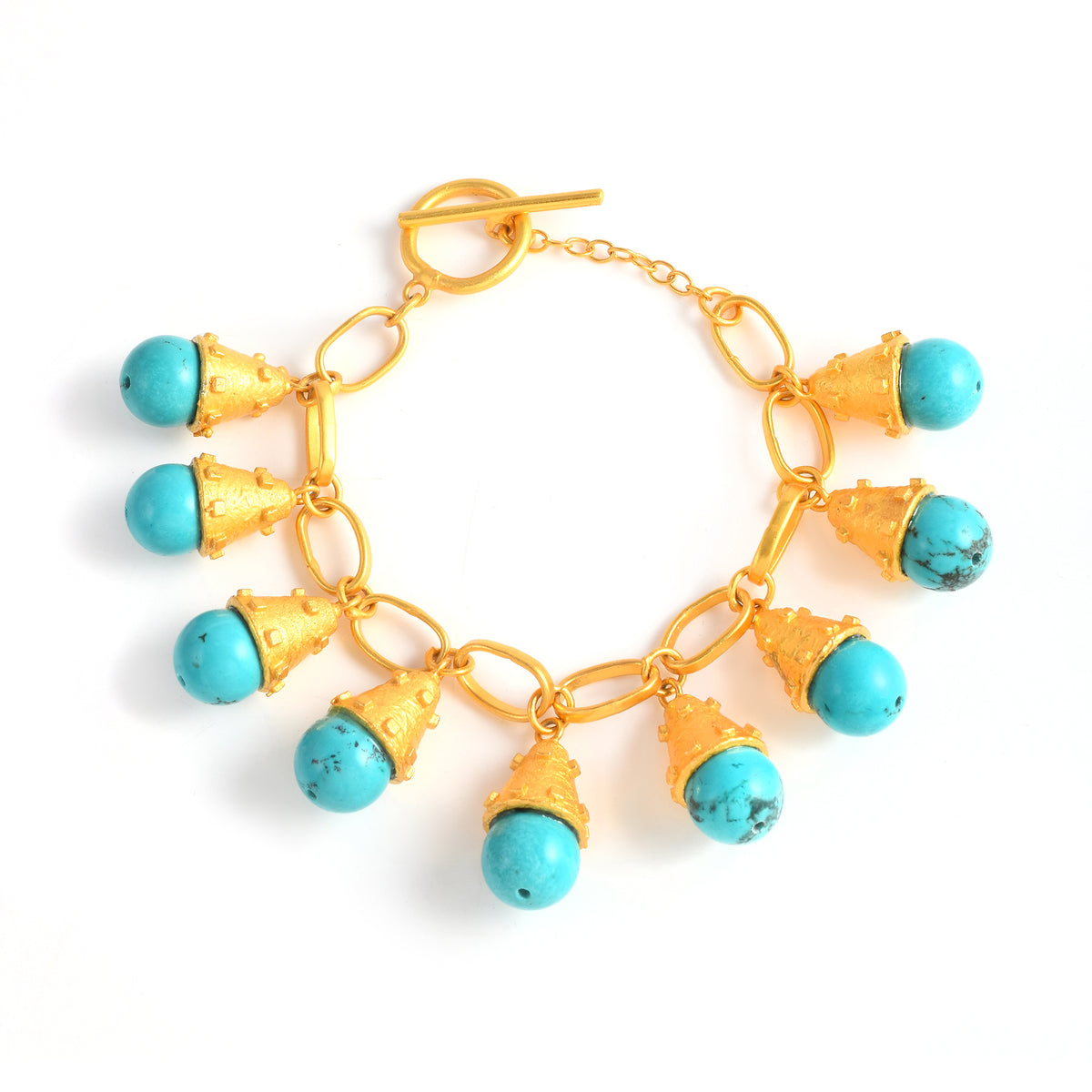 Roman Turquoise and Gold Bracelet