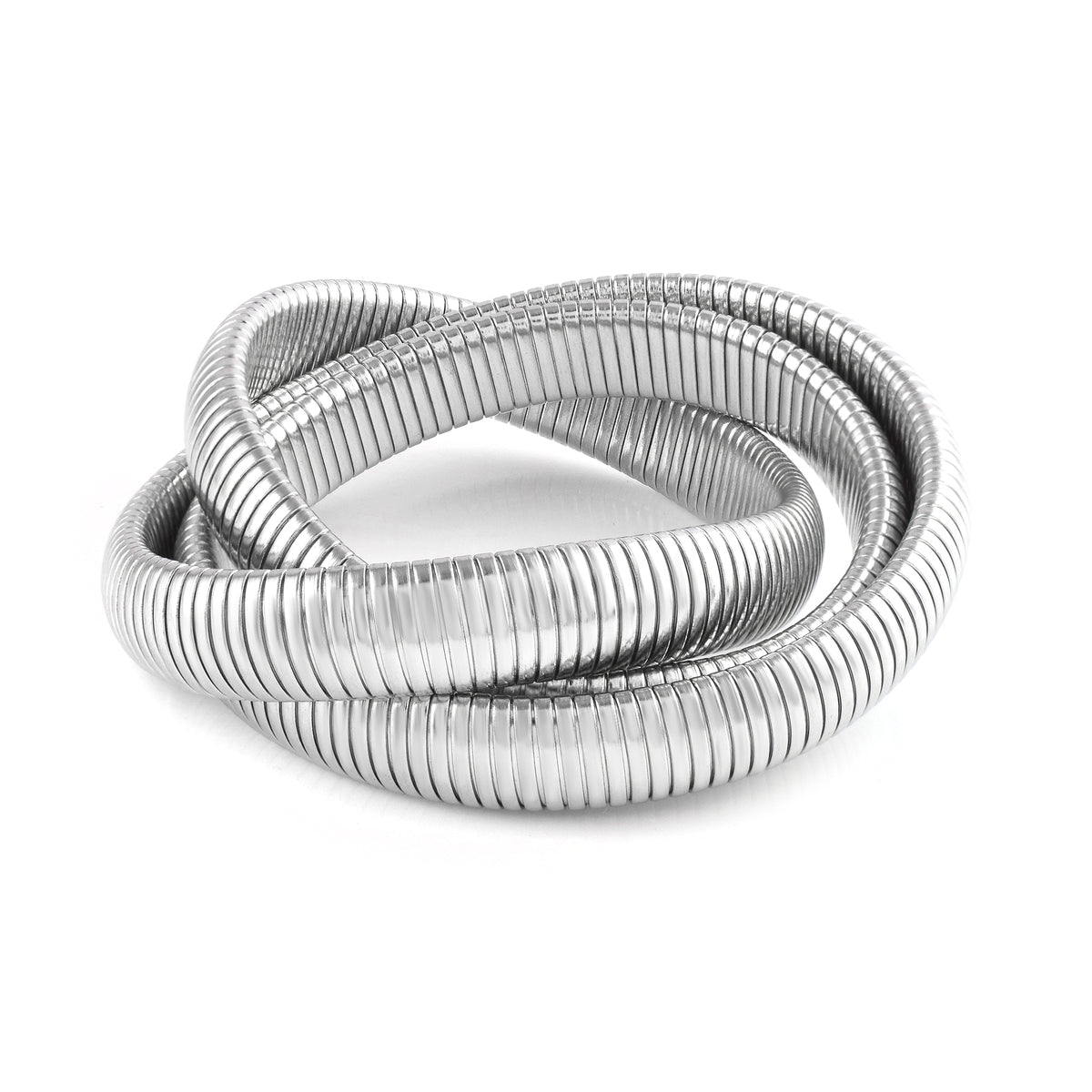 Silver Coiled Splendor Wristlet