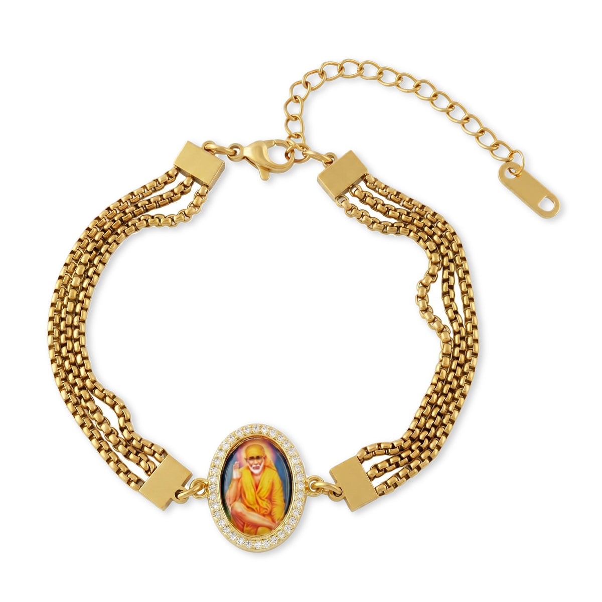 Sai Baba Cluster Chain Bracelet