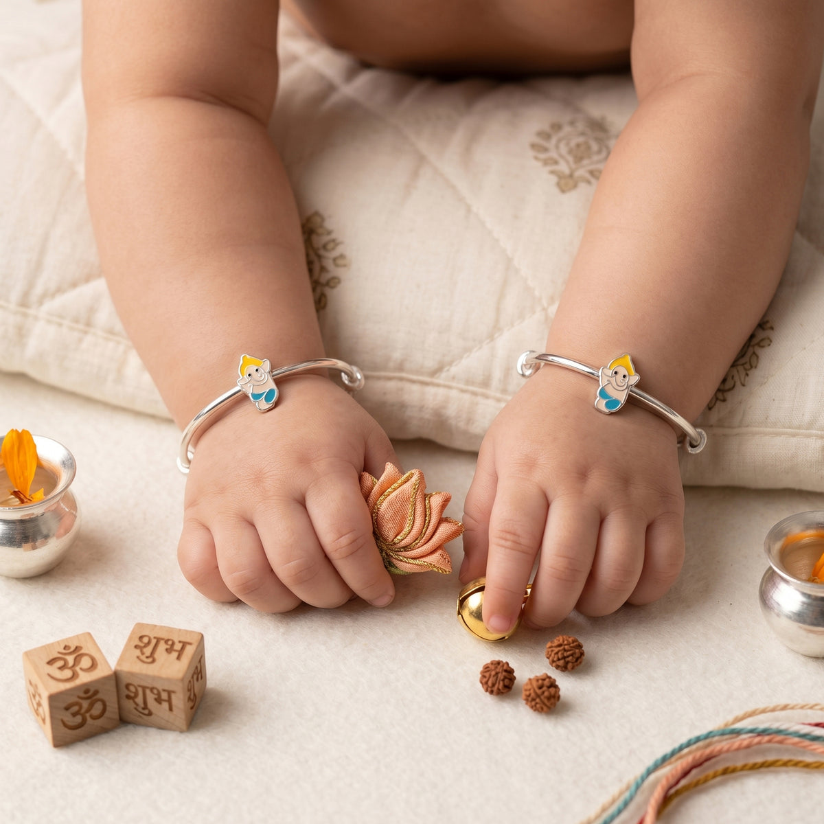 Kids - Pure Silver Ganesha Kada
