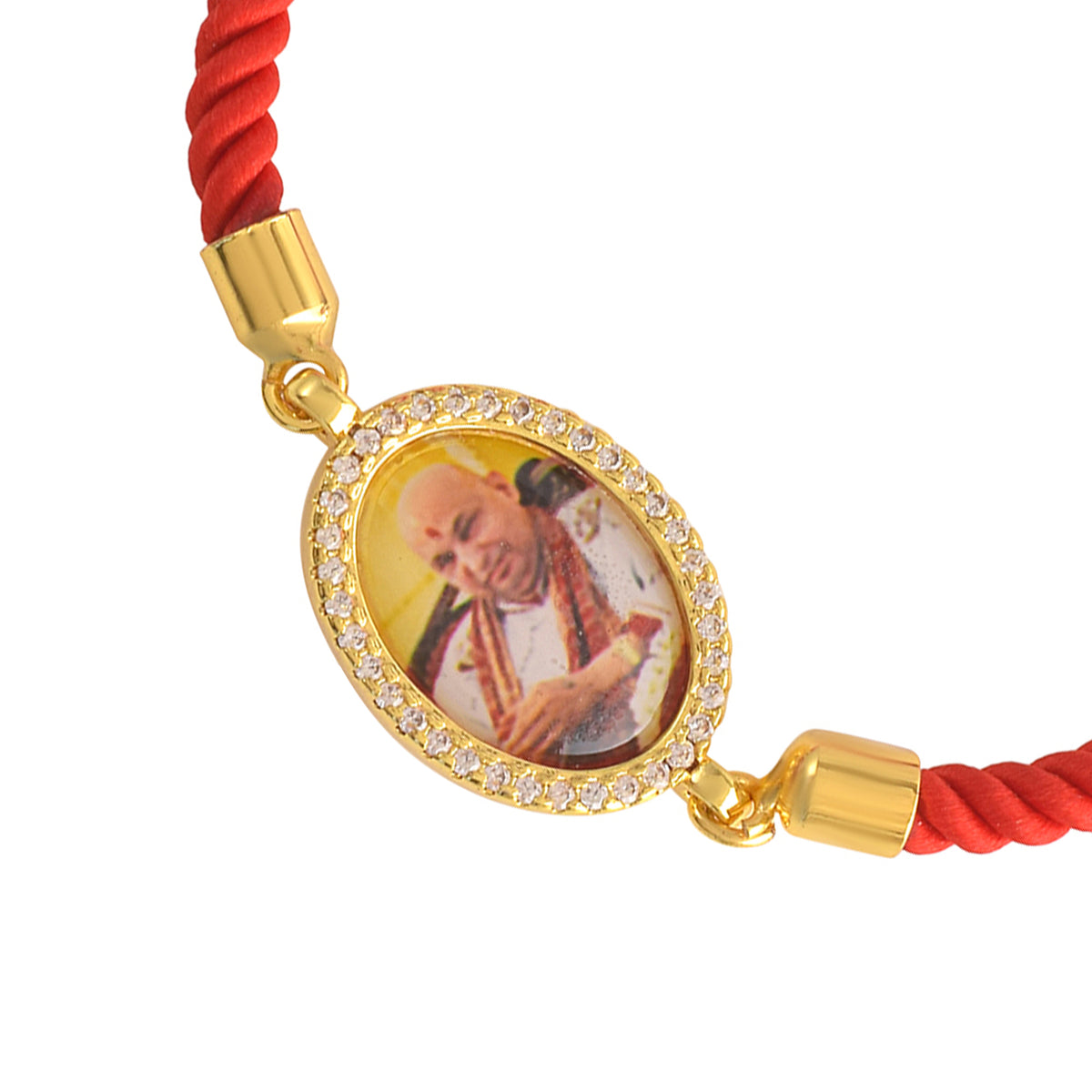 Jai Guruji Swaroop Red Rope Bracelet- Unisex