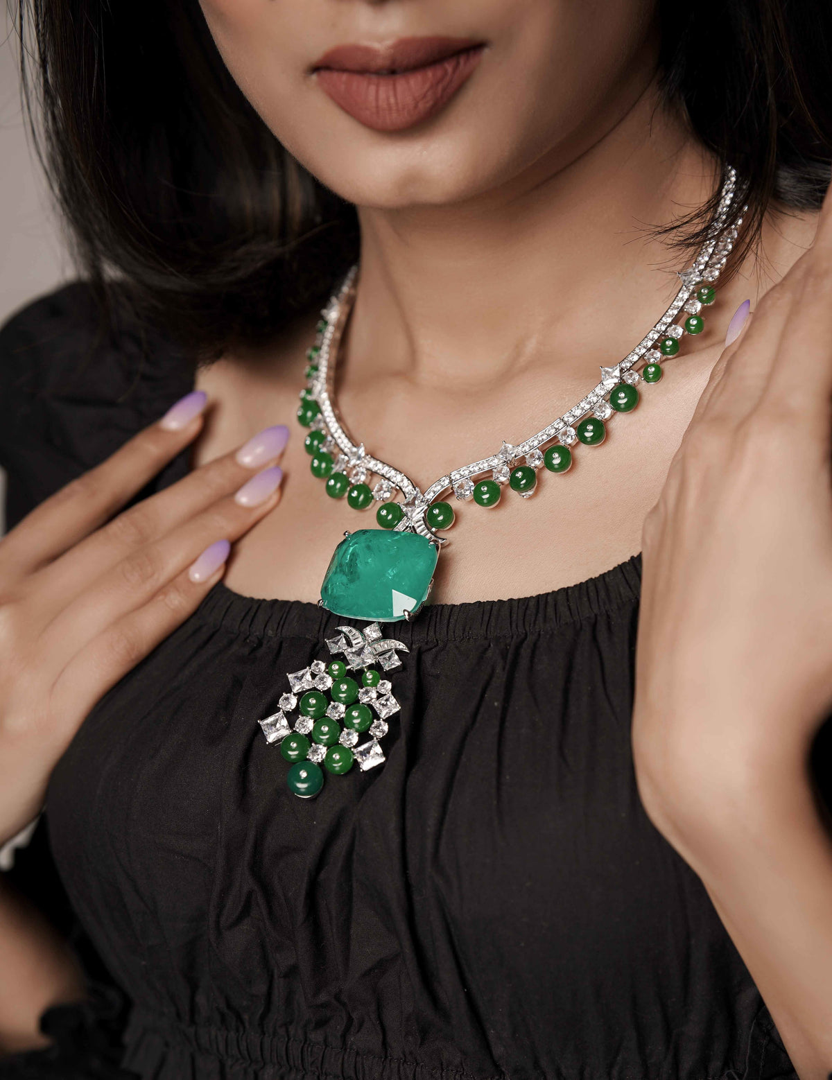 Princess Emerald Swarovski Necklace