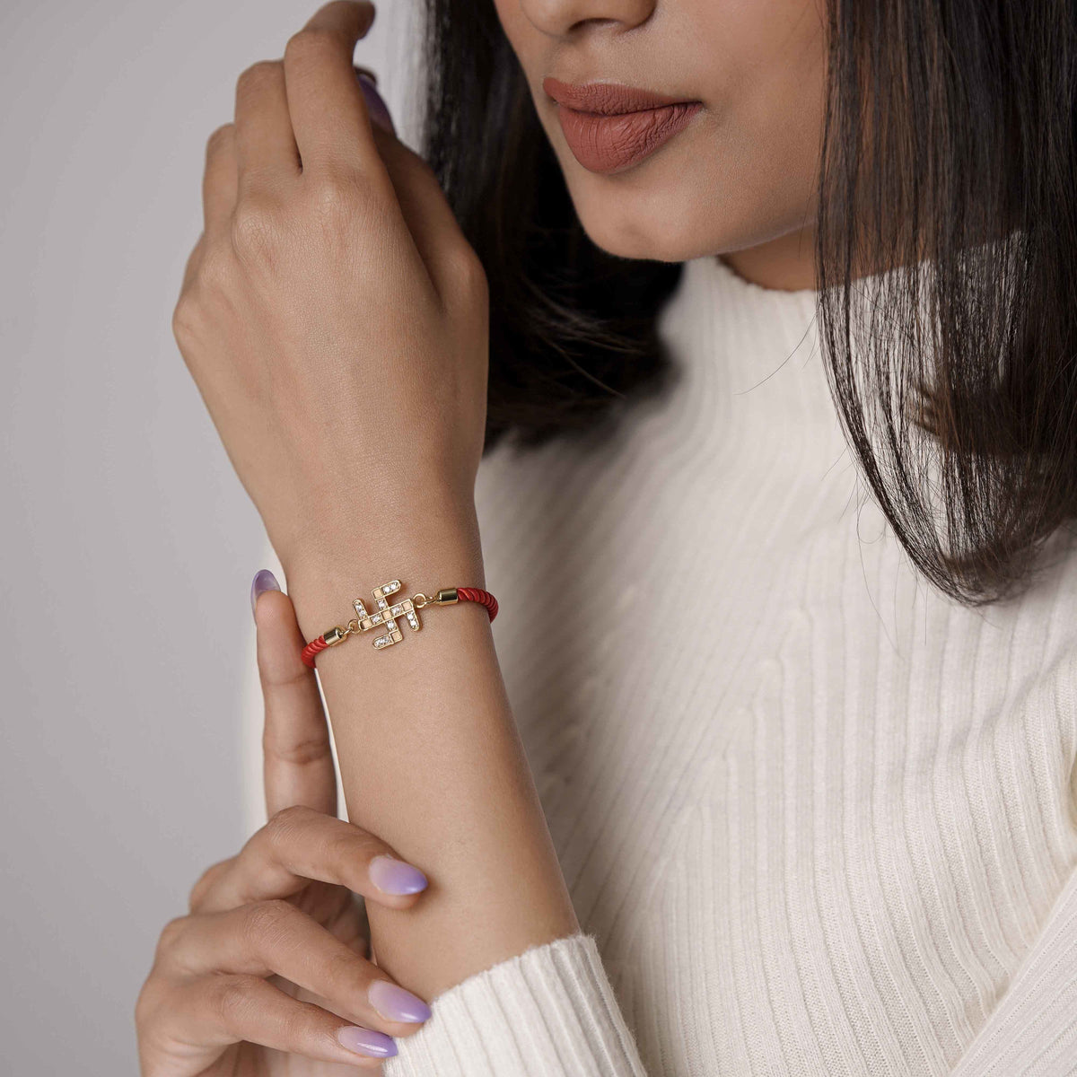 Swastik Red Rope Bracelet