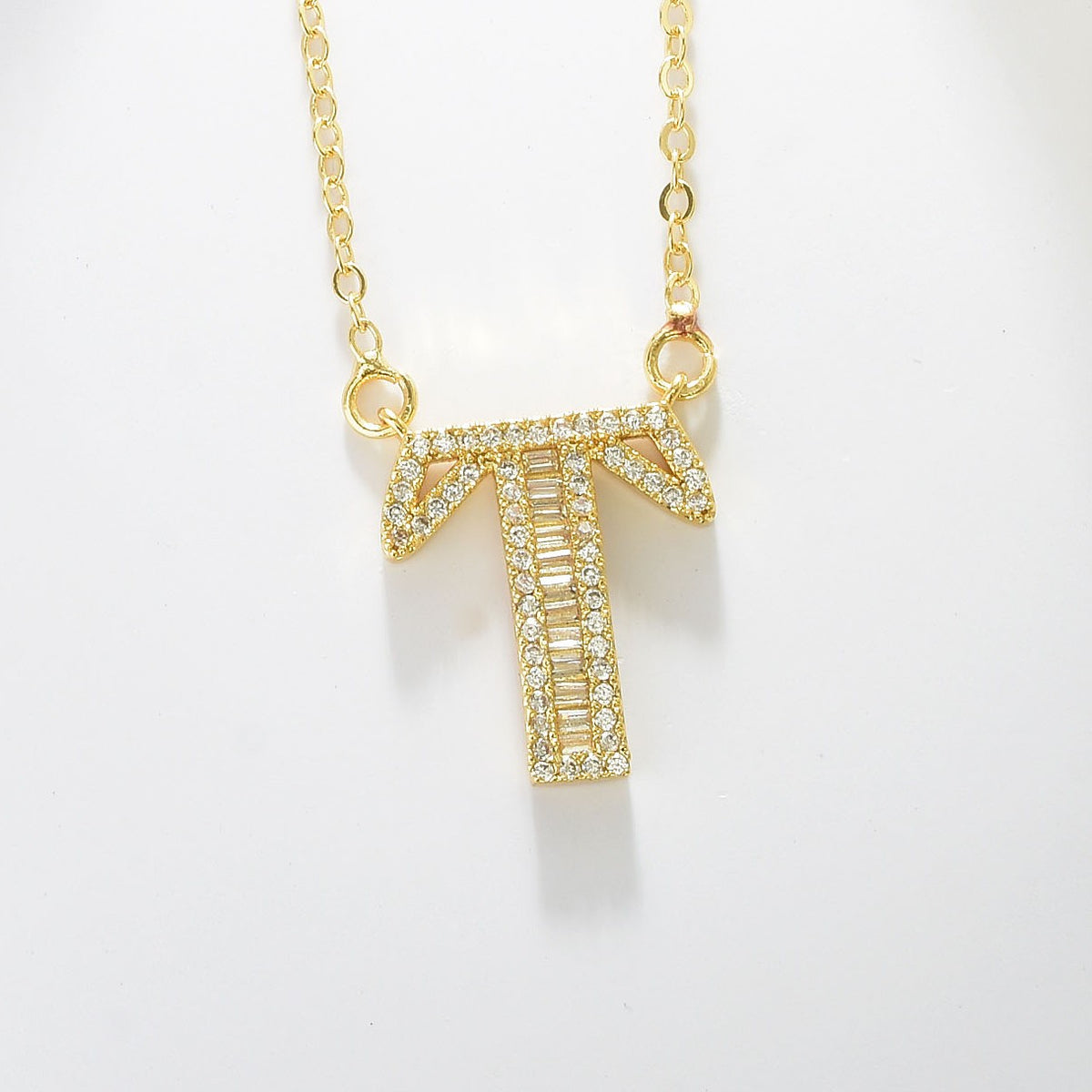 Letter T Swarovski Necklace