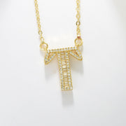 Letter T Swarovski Necklace