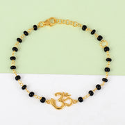 Big Gold Om Nazariya Bead Bracelet