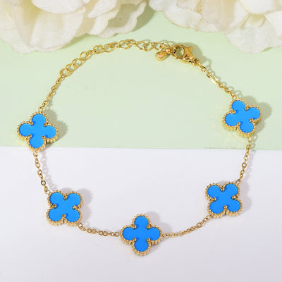 Blue Flower Bracelet