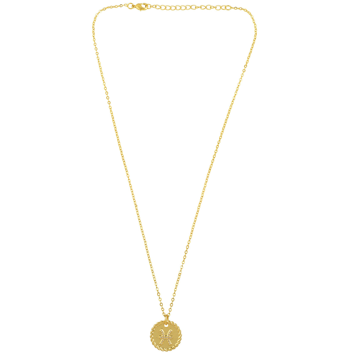 Pisces Gold Charm Necklace