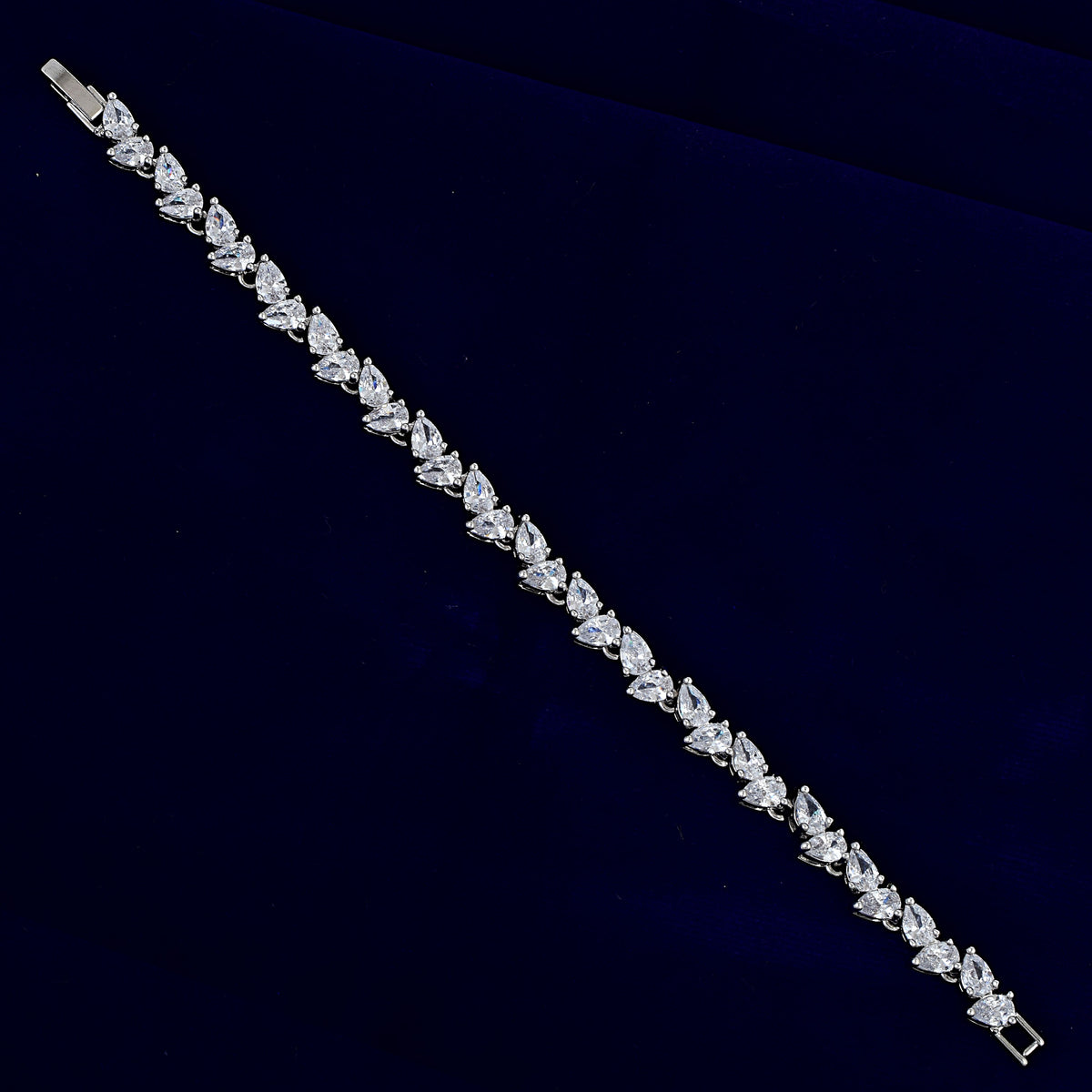 Leaf Swarovski Tennis Bracelet