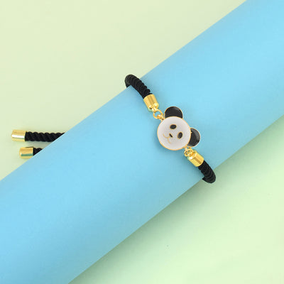 Pure Silver Panda Rope Bracelet
