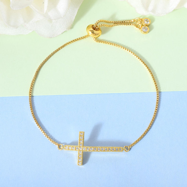 Gold Cross Bracelet