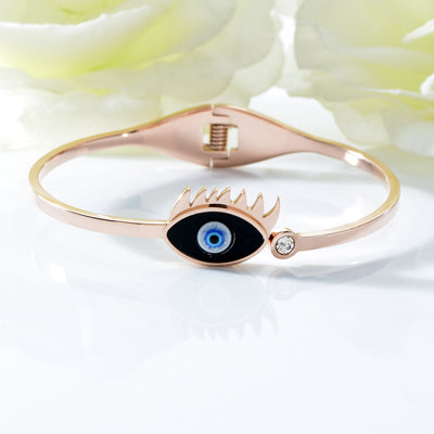 Rose Gold Harness Black Eye Bracelet