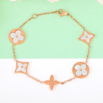 Rose Gold Flower Bracelet