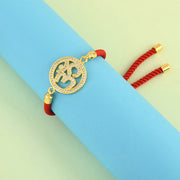 OM Swarovski Red Thread  Bracelet