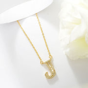 Letter J Swarovski Necklace