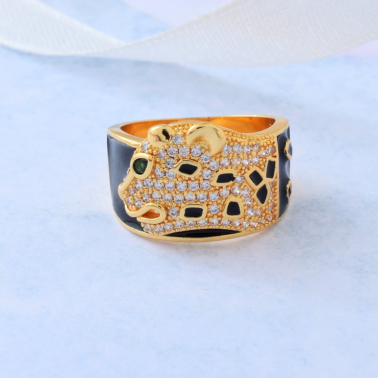 Leopard Bracelet Ring Set
