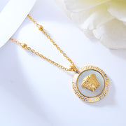 Empress Paris White and Gold Necklace