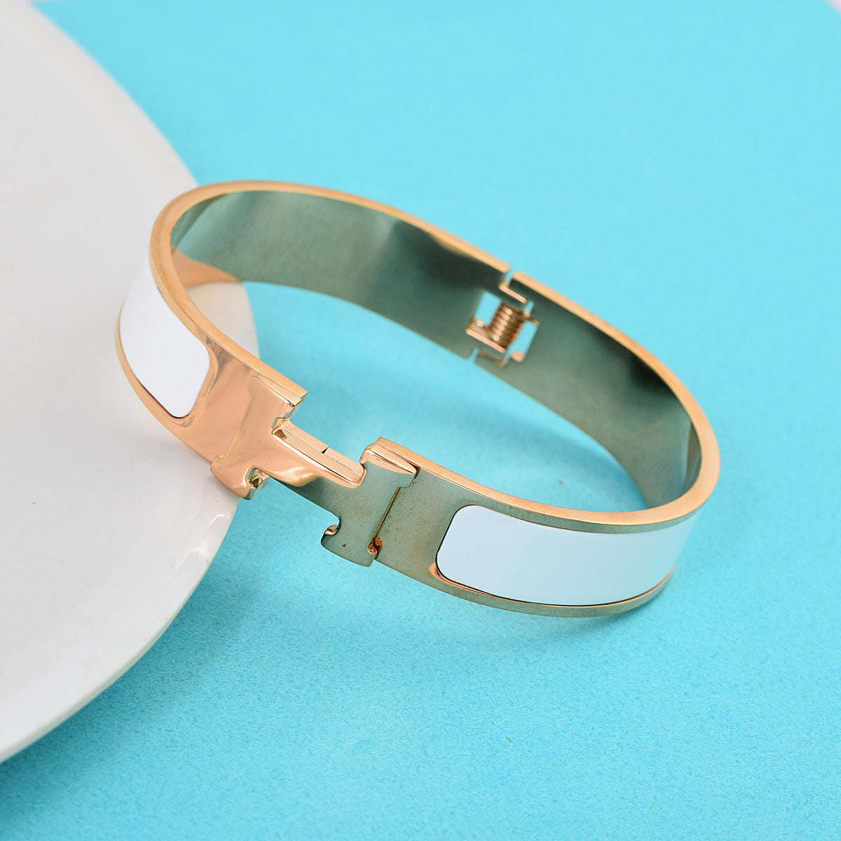 Enamel H Band Bracelet