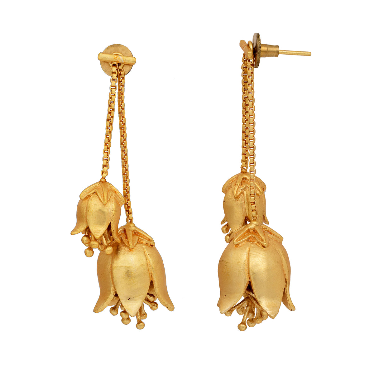 TULIP GOLD DETACHABLE EARRINGS