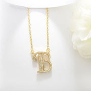 Letter B Swarovski Necklace