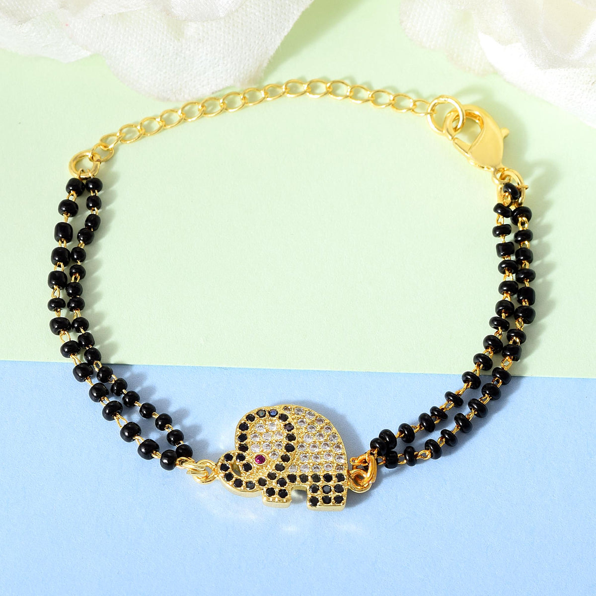 Kids Nazariya Swarovski Elephant Bracelet