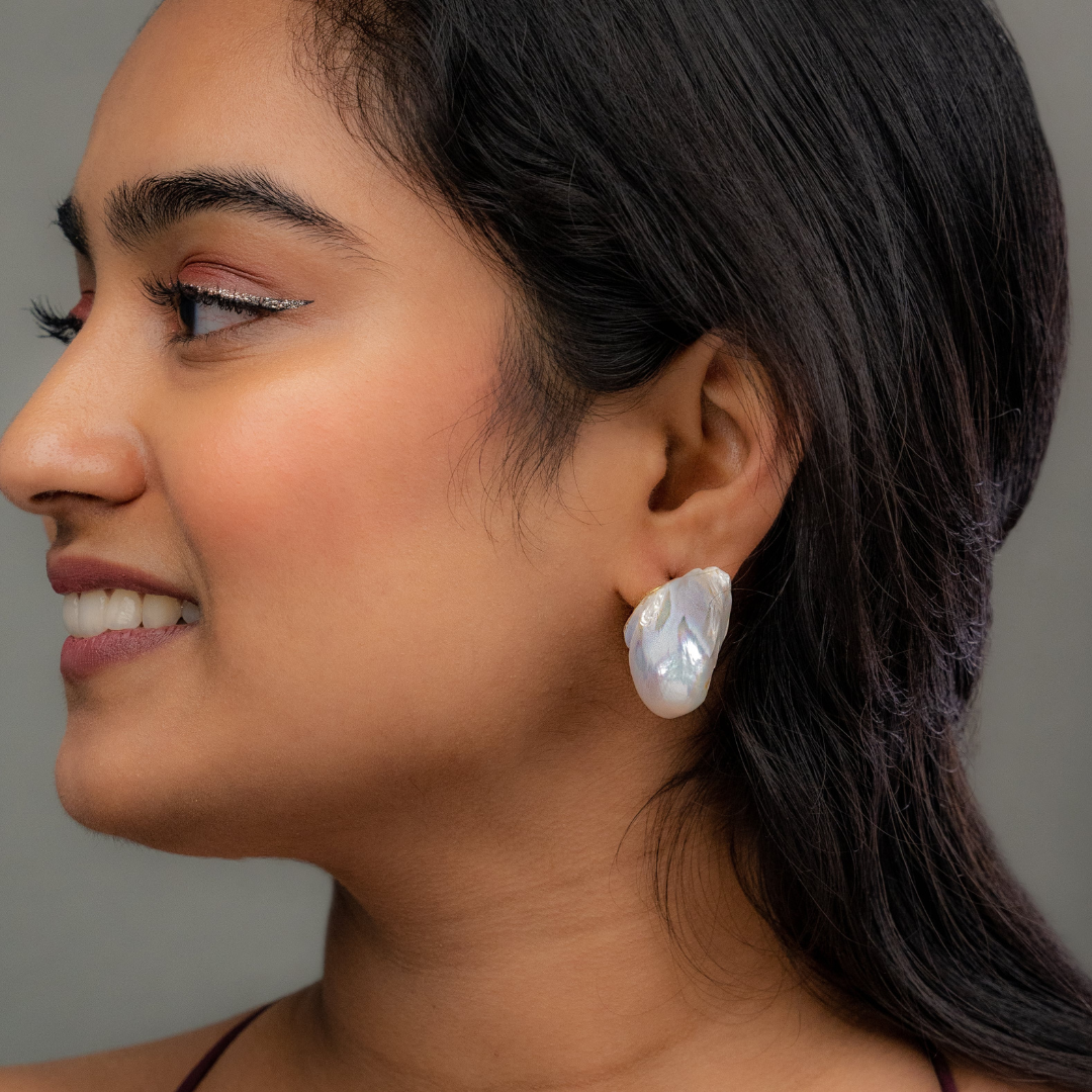 Natural Baroque Pearl Earrings