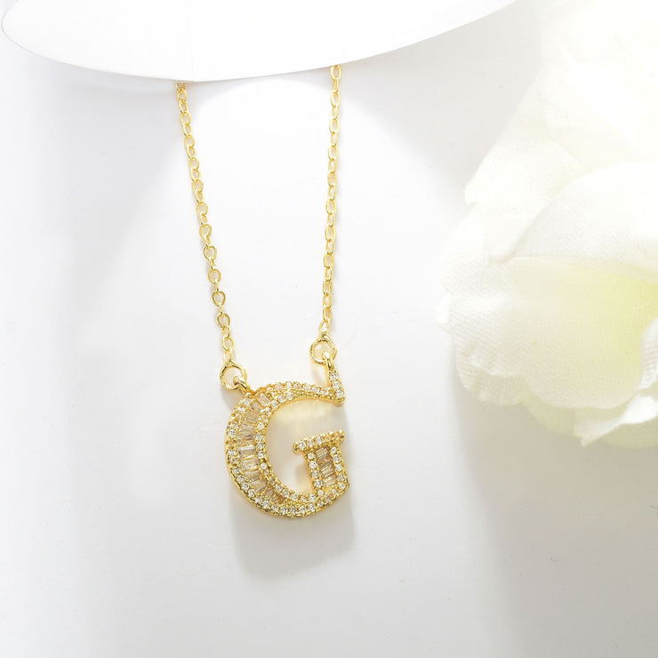 Letter G Swarovski Necklace