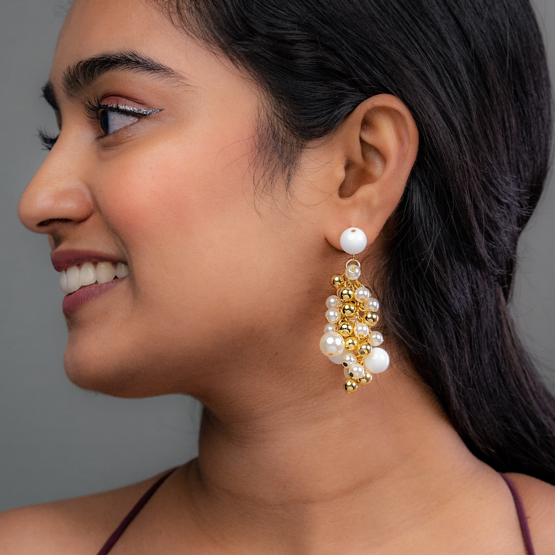 Pearl Balls Hanging Earrings