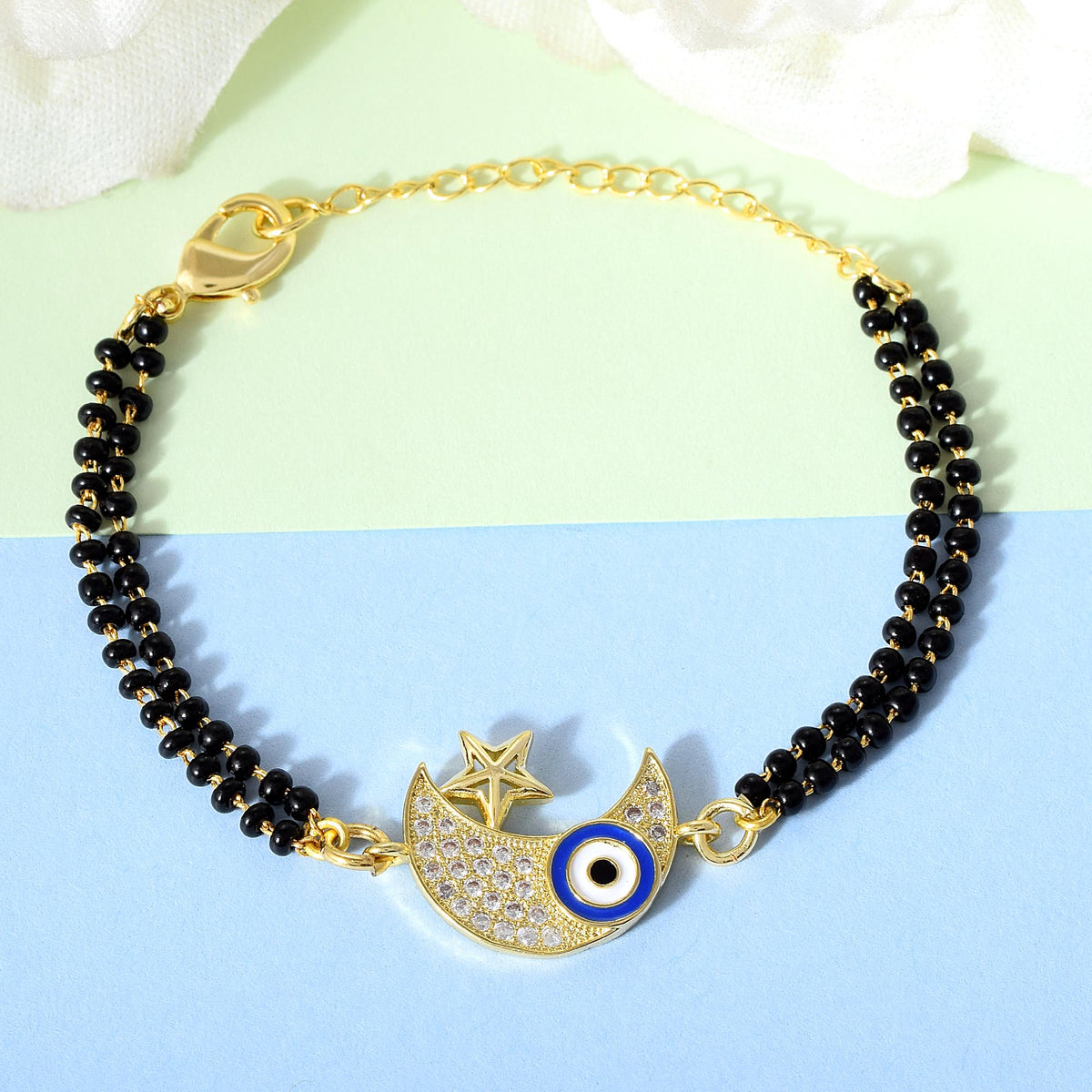Kids Nazariya Evil Eye Moon & Star Bracelet