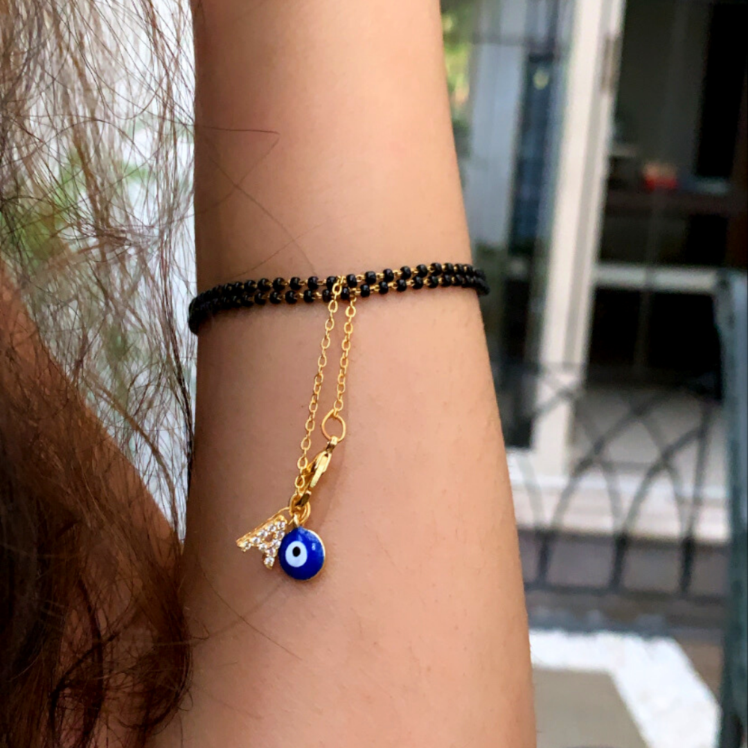 Name Initial Evil Eye Watch Charm