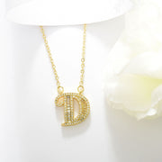 Letter D Swarovski Necklace