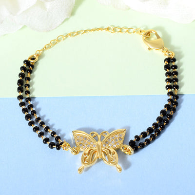 Kids Nazaria Swarovski Golden Butterfly Bracelet