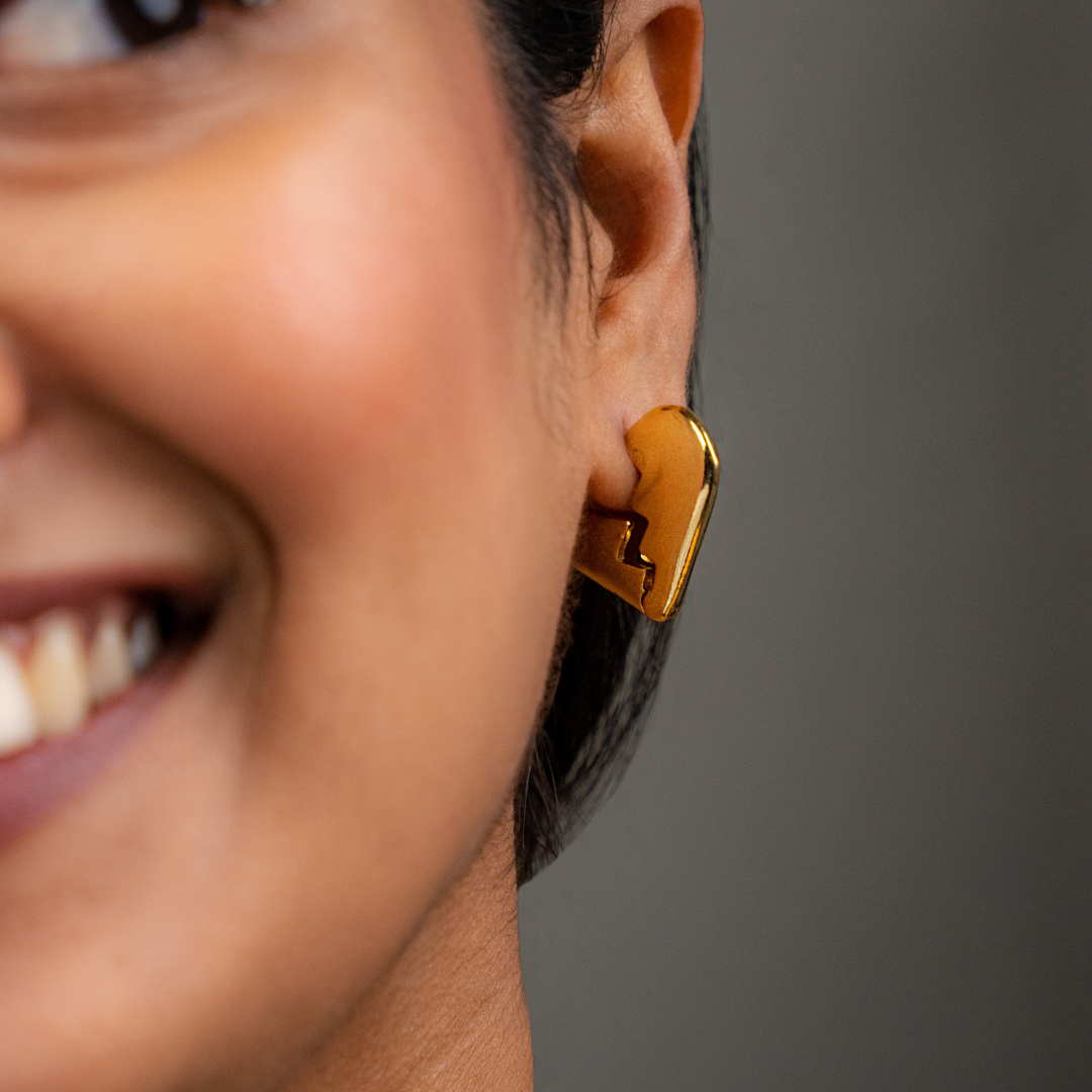 Heart Creek Gold Hoops