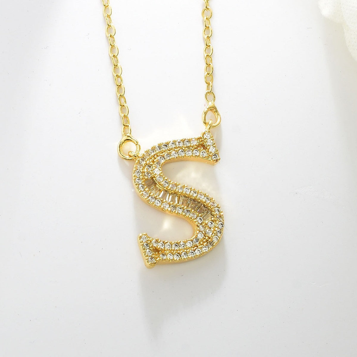 Letter S Swarovski Necklace