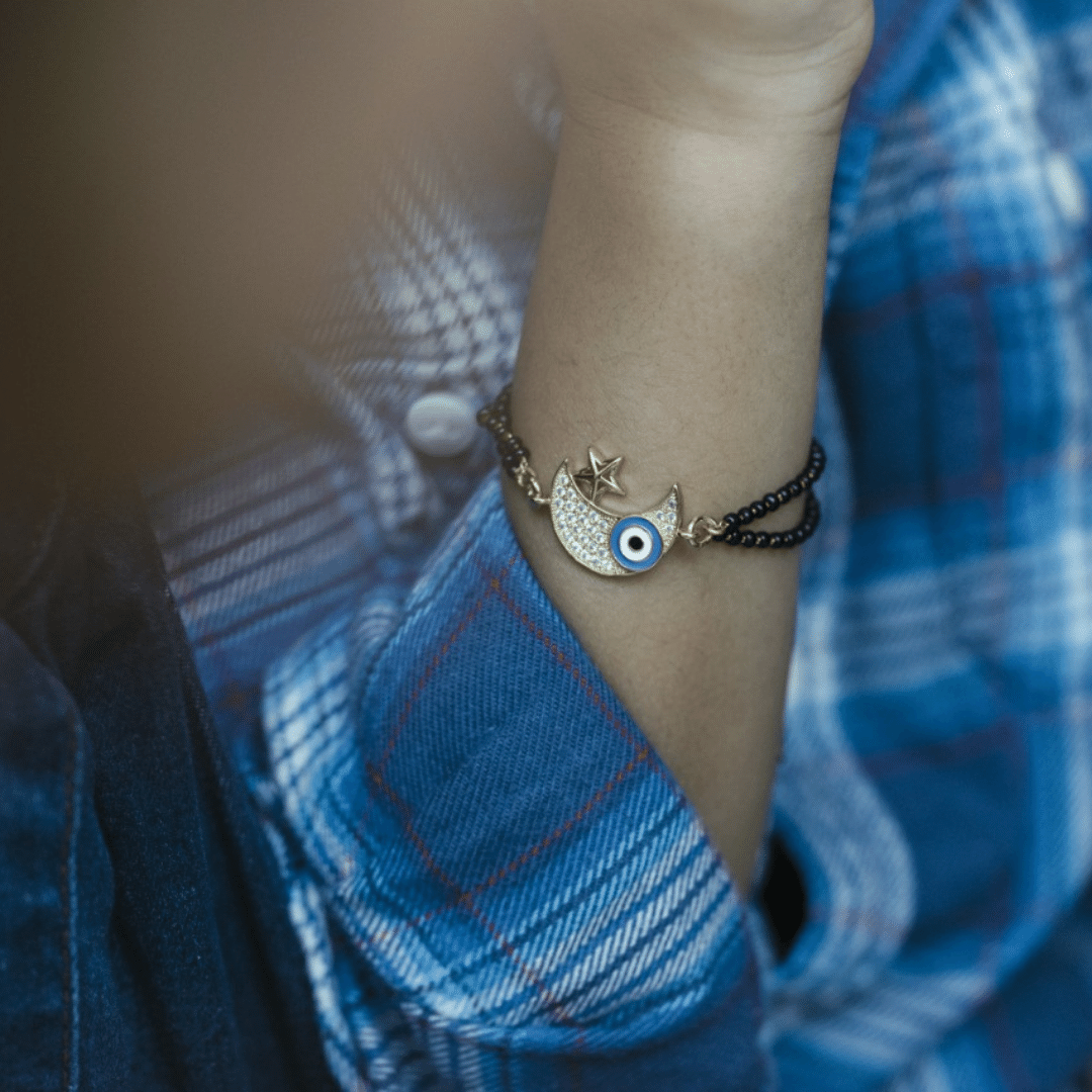 Kids Nazariya Evil Eye Moon & Star Bracelet