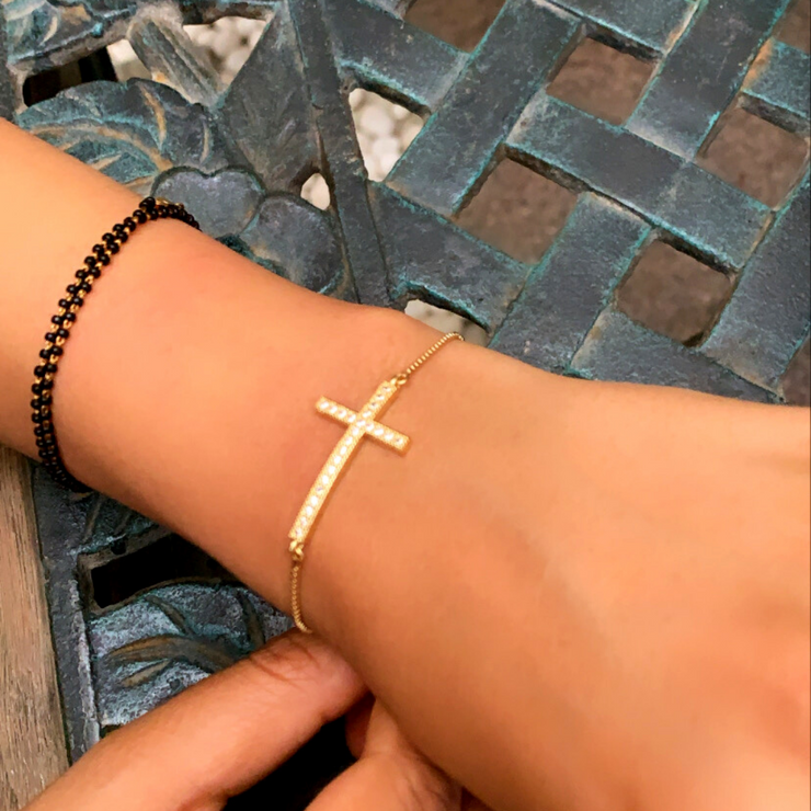 Gold Cross Bracelet