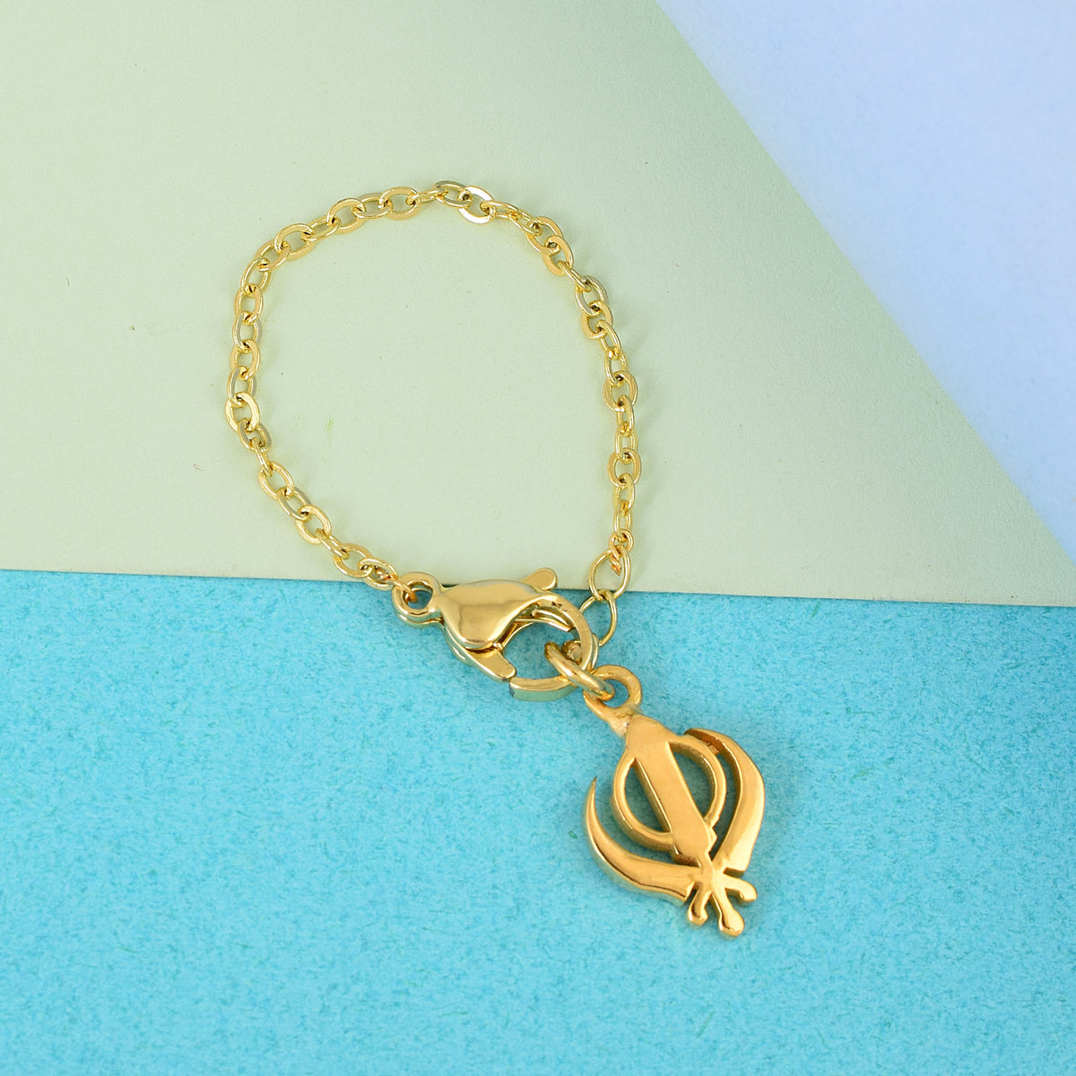 Pure Silver Khanda Watch charm- gold finish