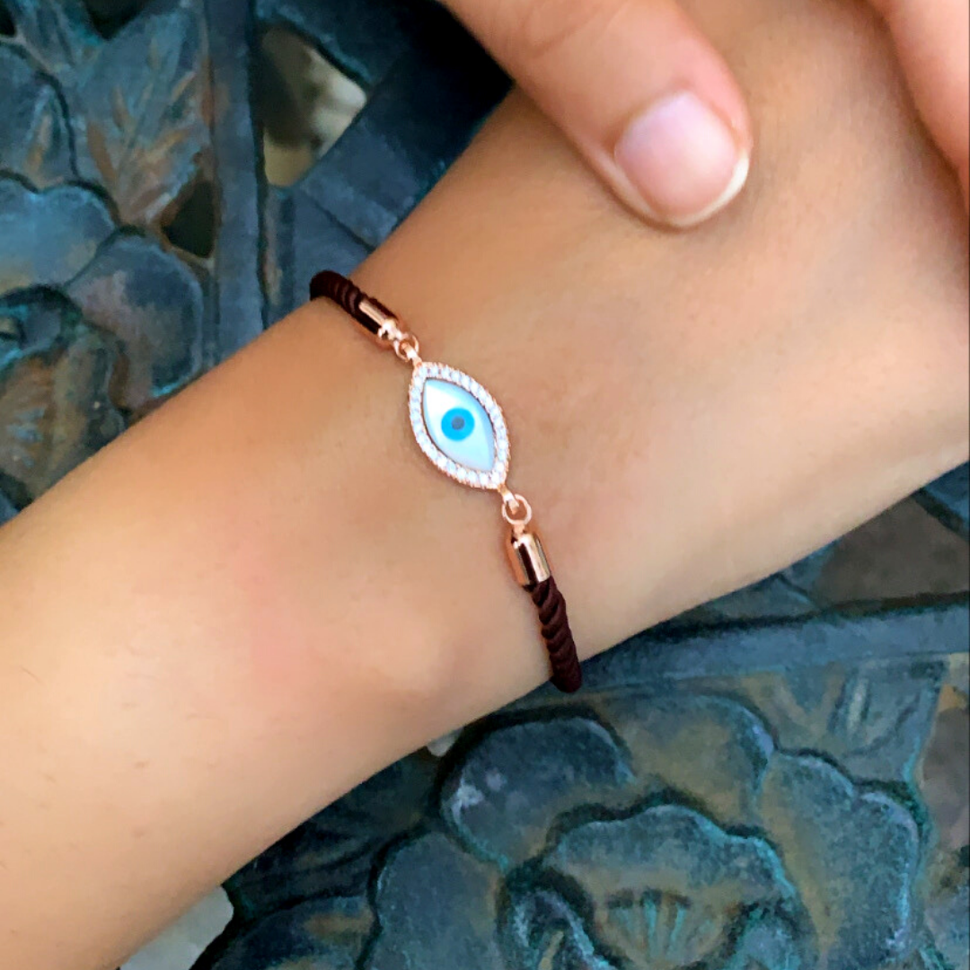 Eye Shaped Brown Rope Bracelet
