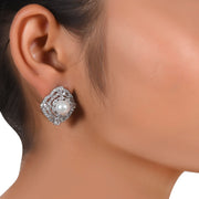 Swarovski Square Pearl Stud Earrings