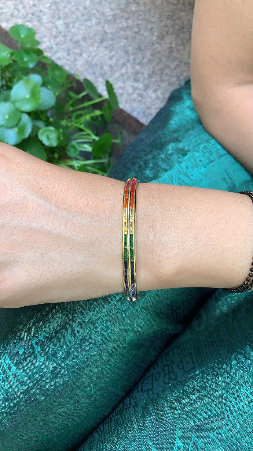 Dual Multicoloured Swarovski Bracelet