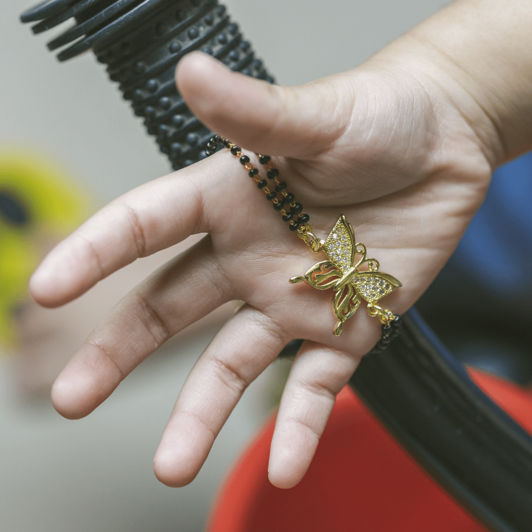 Kids Nazaria Swarovski Golden Butterfly Bracelet