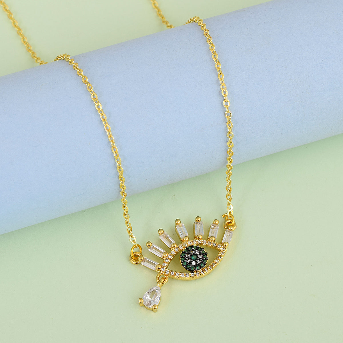 Lash evil eye necklace