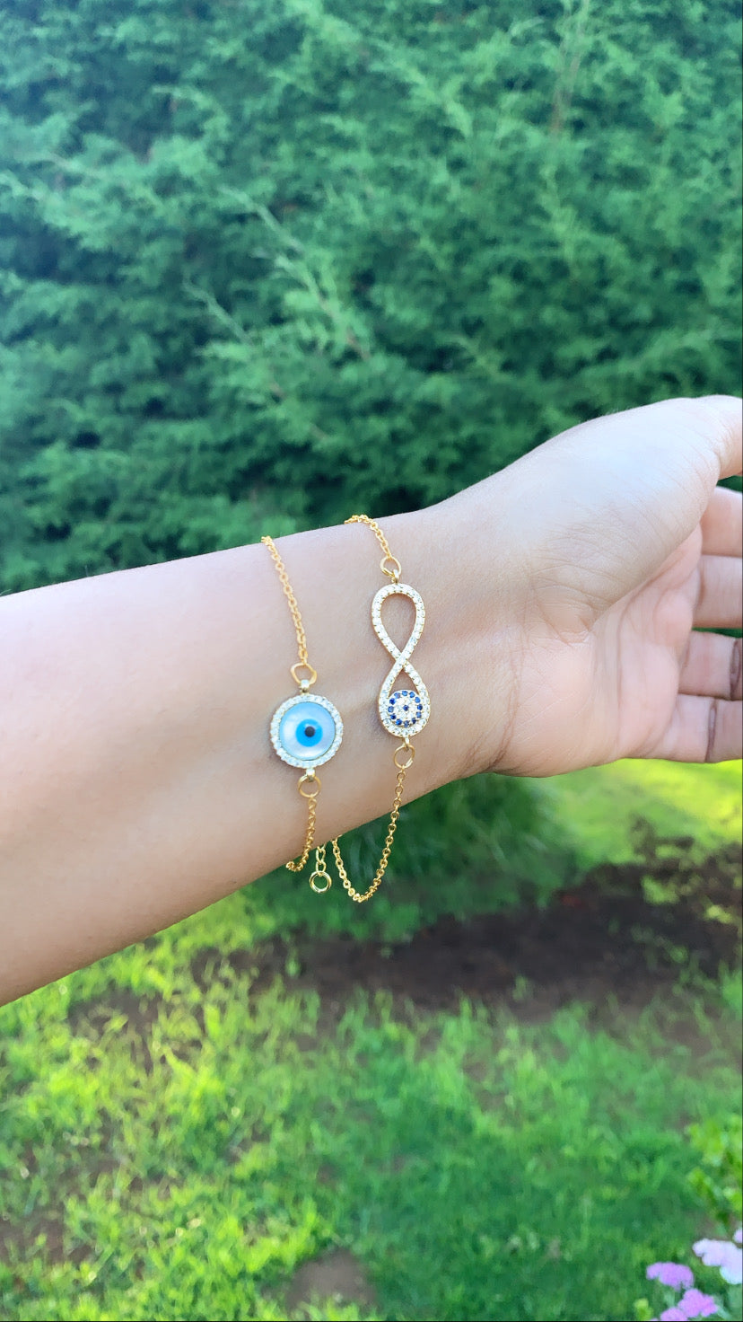 Infinity Evil Eye Chain Bracelet
