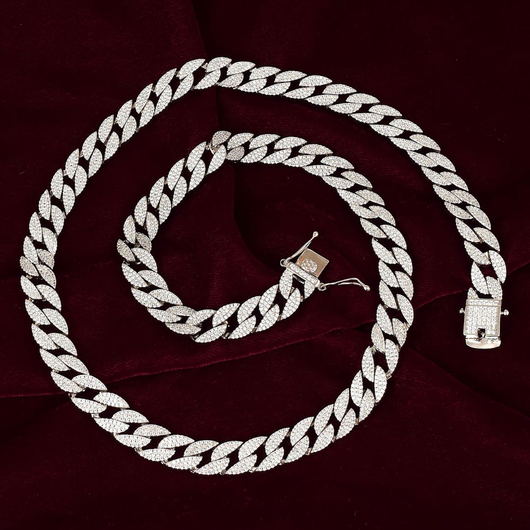 Silver Link Chain Swarovski Necklace