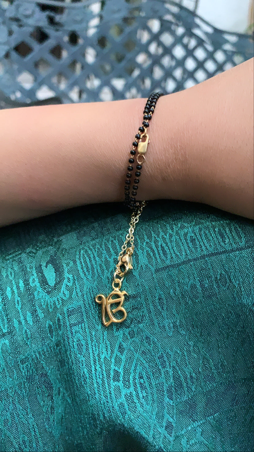 Pure Silver Ek onkar watch charm- gold finish