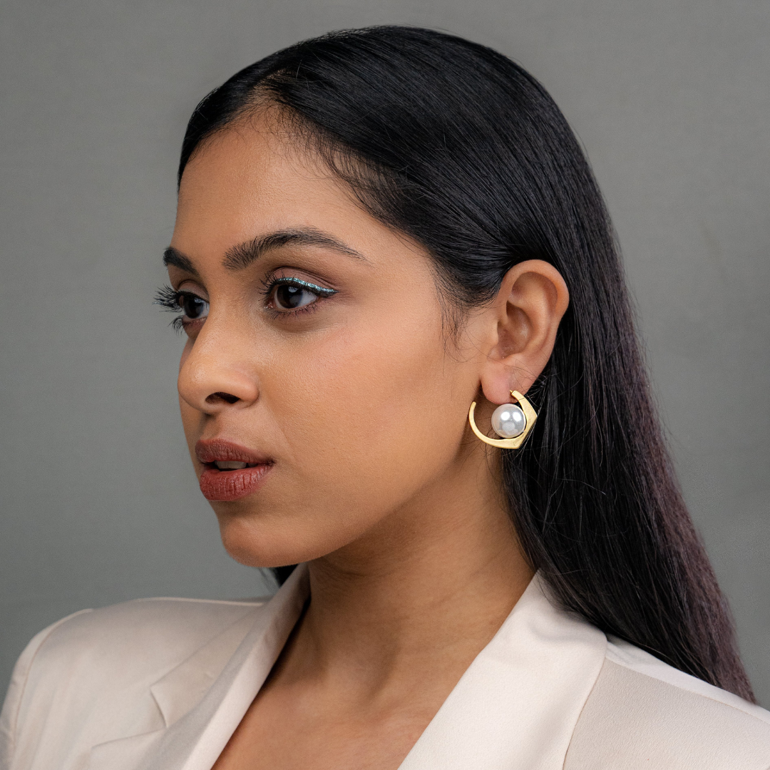 Egyptian Pearl Hoops