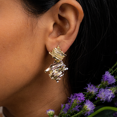 Metallurgy Gold Earrings