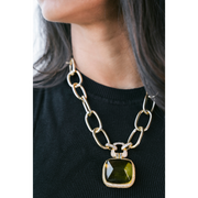 Yellow Gem Candy Link Necklace