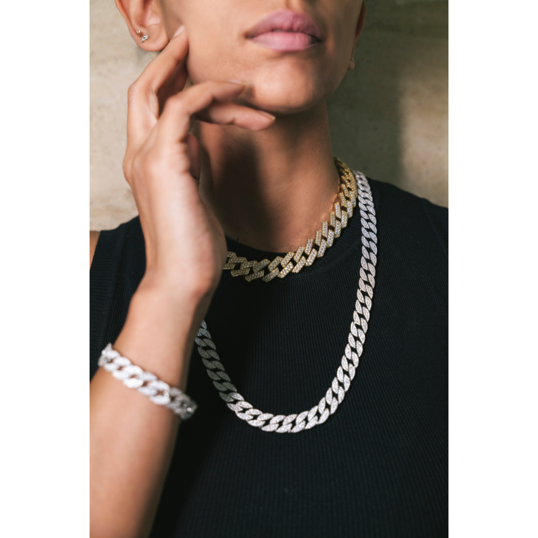 Silver Link Chain Swarovski Bracelet